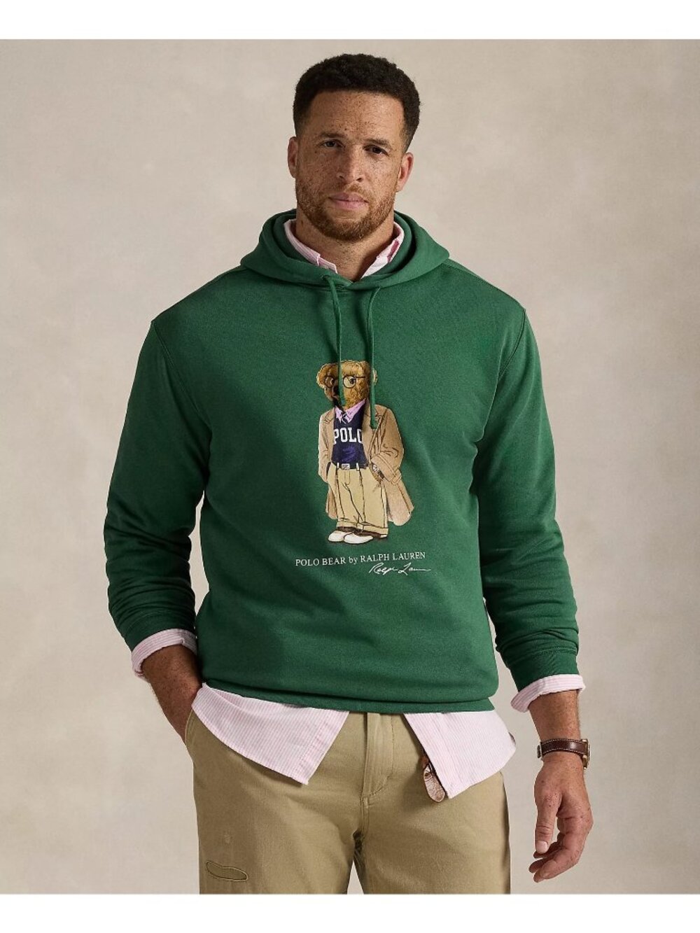NWB Polo Ralph Lauren Polo Bear Fleece Hoodie Washed Forest Mens Size 2XB
